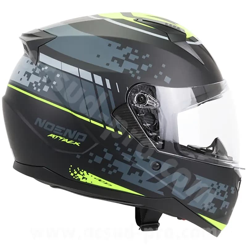 Casque intégral double écran Noend Attack SC-33 noir jaune XL 5