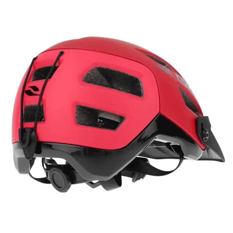 Casque vélo adulte GIST VTT Kop rouge in-mold 58-62 cm avec visière réglable et fit-system 3