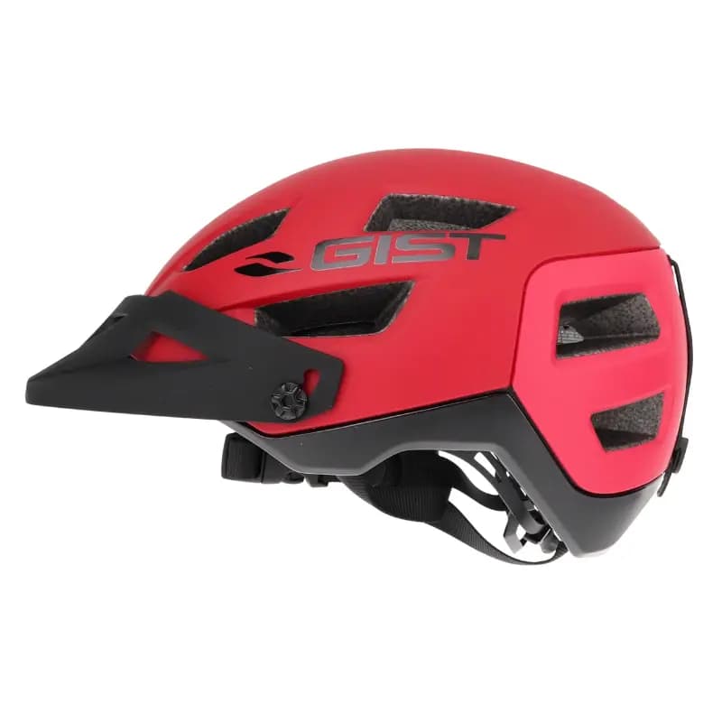 Casque vélo adulte GIST VTT Kop rouge in-mold 58-62 cm avec visière réglable et fit-system 6