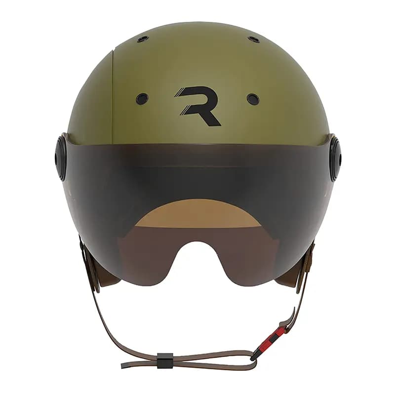 Casque vélo adulte REVOE Premium urbain-city kaki mat taille 59-60 visière réglable protection oreille amovible EN1078+A1 3