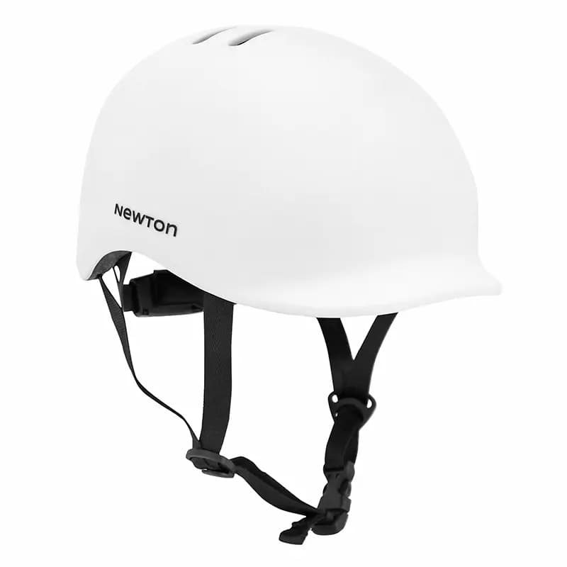 Casque vélo enfant Newton Urban blanc mat avec lock taille 53-56